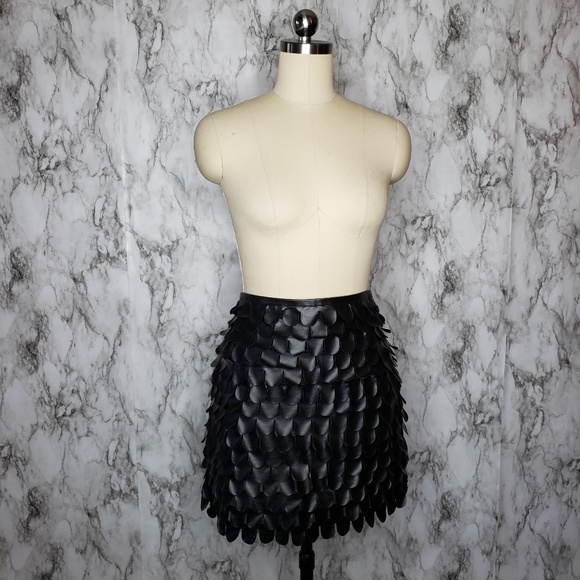Studio M Dresses & Skirts - Studio M Black Faux Leather Skirt Size 8 Black